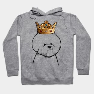 Bichon Frise Dog King Queen Wearing Crown Hoodie